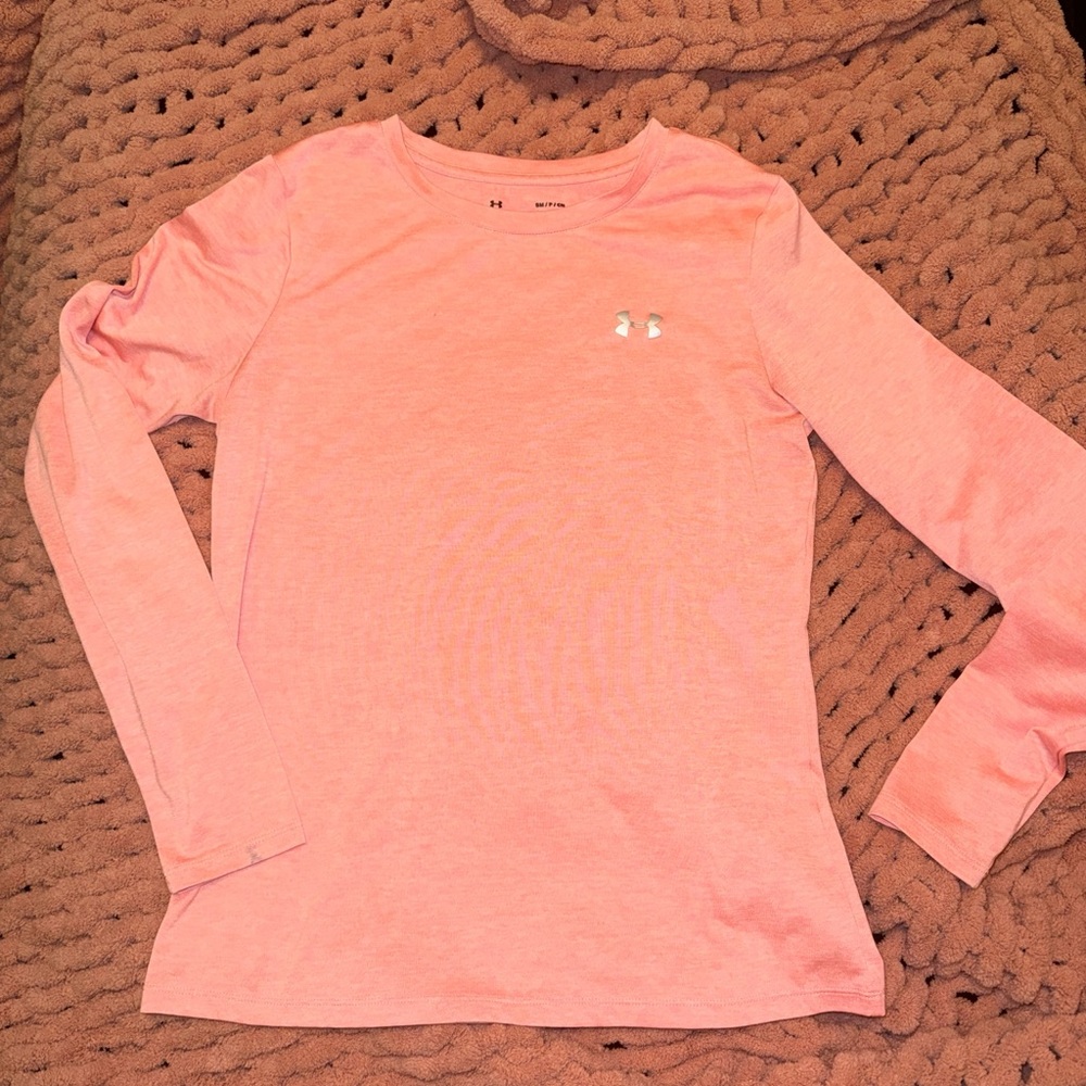Under Armour Pink Long Sleeve workout shirt